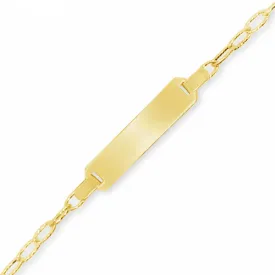 10K Yellow Gold Baby & Toddler Cable ID Bracelet