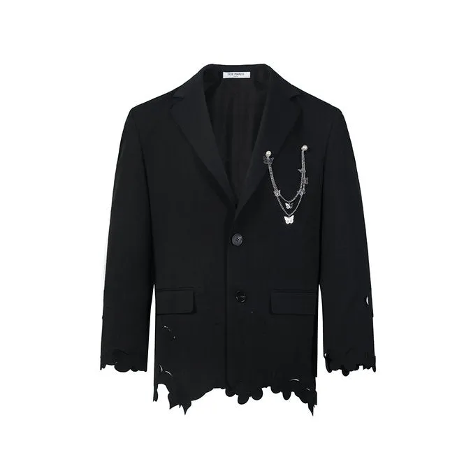 Black Silhouette Butterfly Chain Suit for March 13 - Fashionable and Elegant