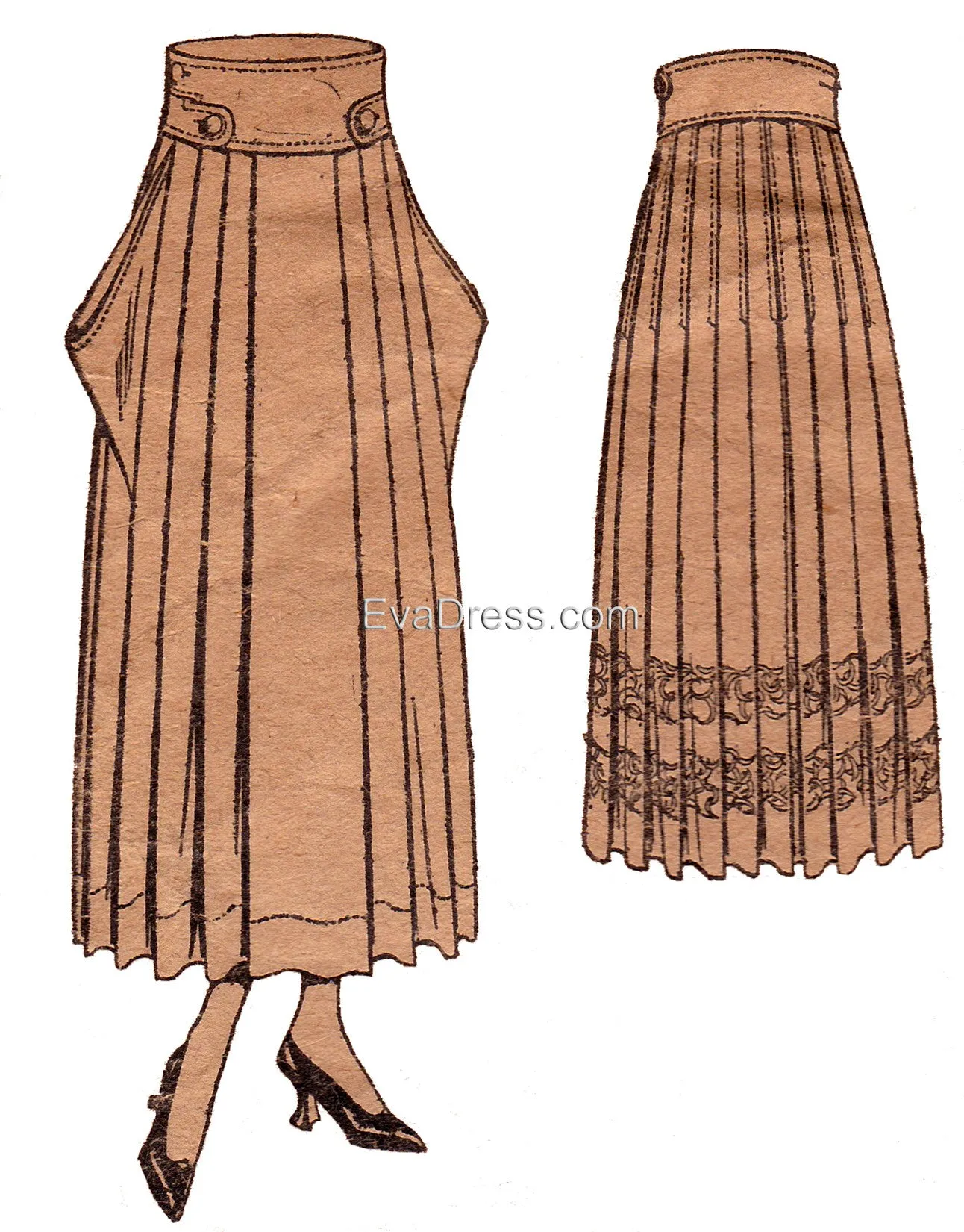 1917 Plaited Skirt Sk10-7339