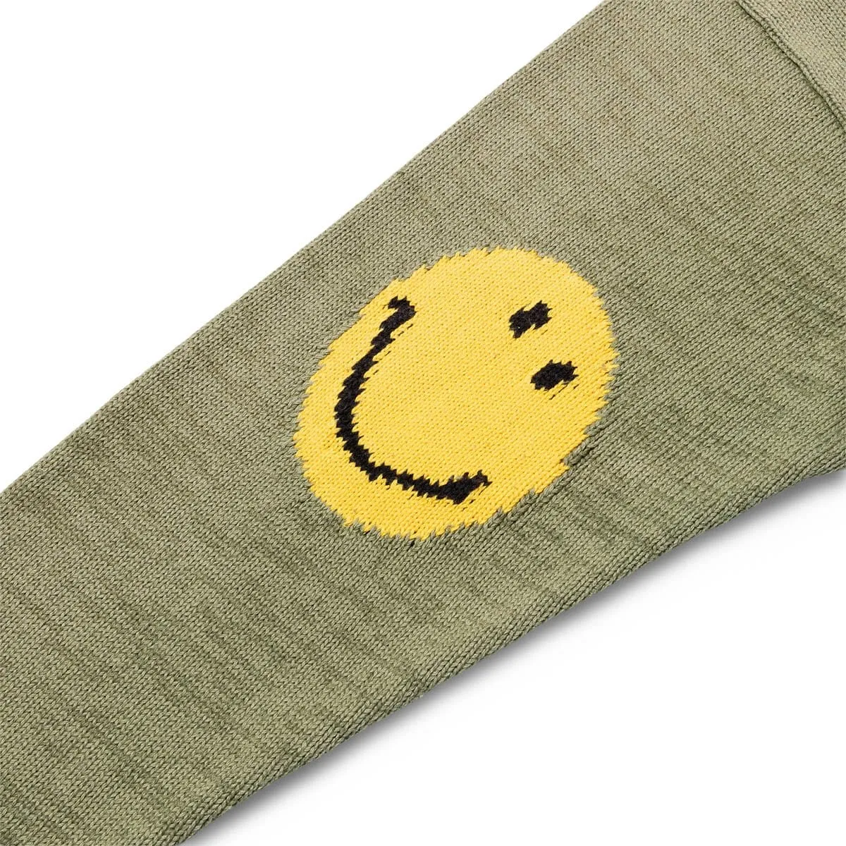 5G COTTON KNIT SMILIE PATCH CREW SWEATER