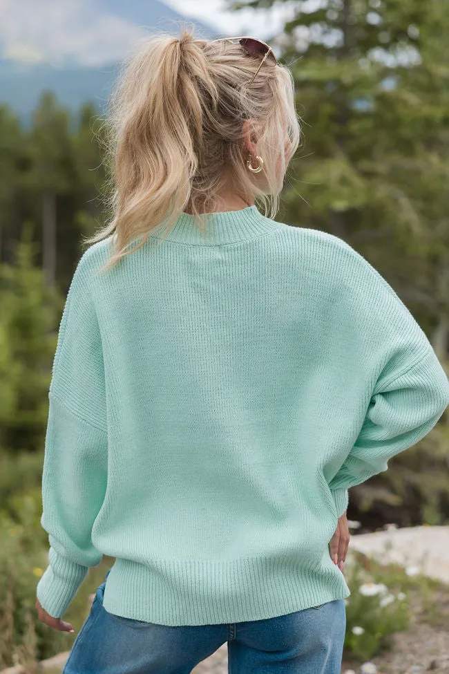 A Great Escape Mint Oversized Sweater