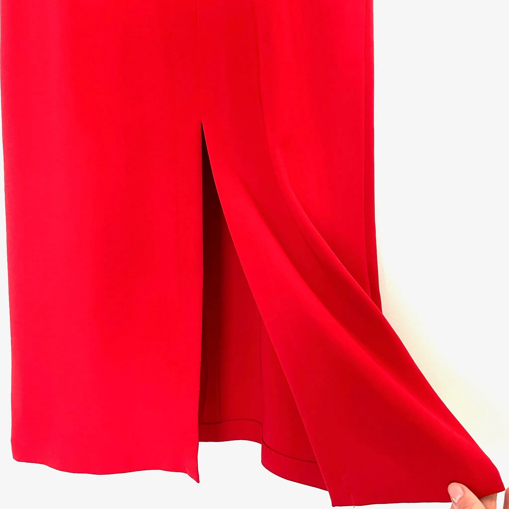 A.L.C. Red Front Slit Buckle Midi Skirt NWT- Size 0