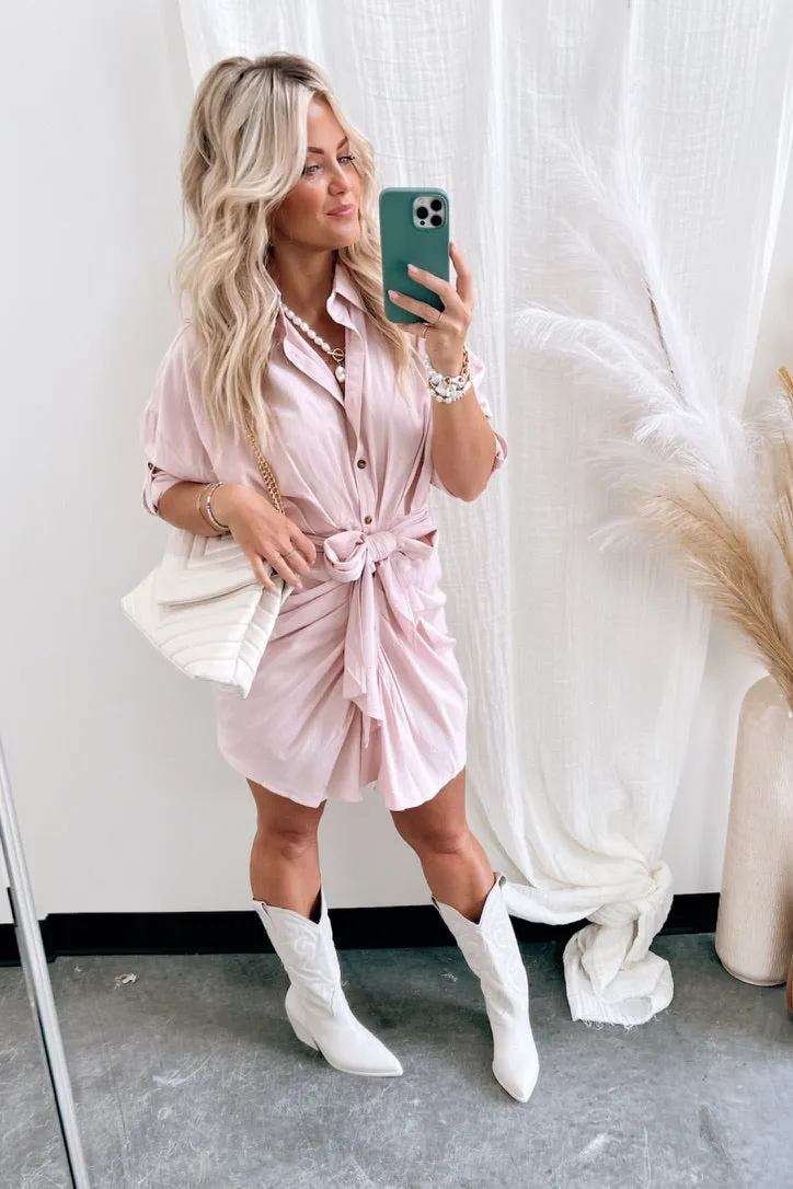 Always Remembered Button Mini Dress - FINAL SALE