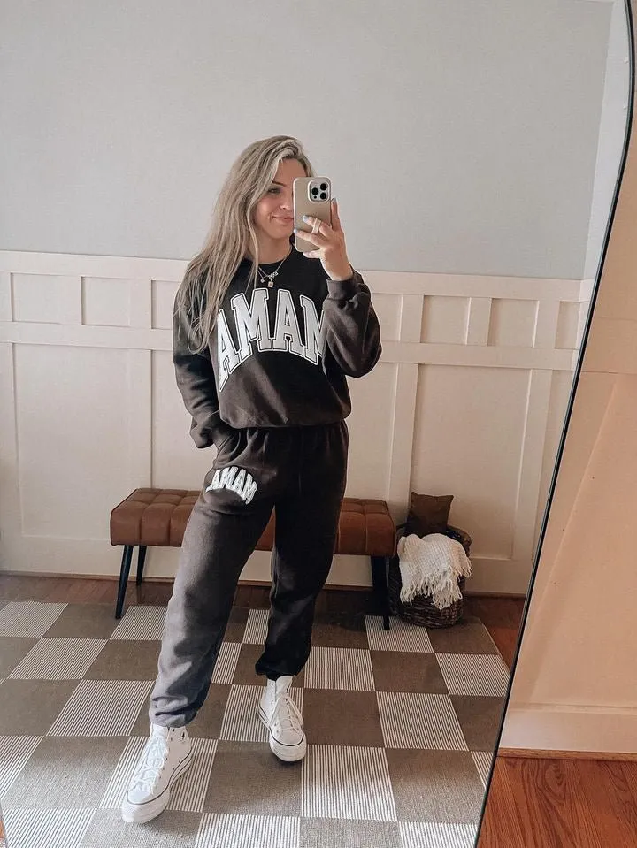 American Apparel 'Mama' PUFF Cropped Sweatshirt
