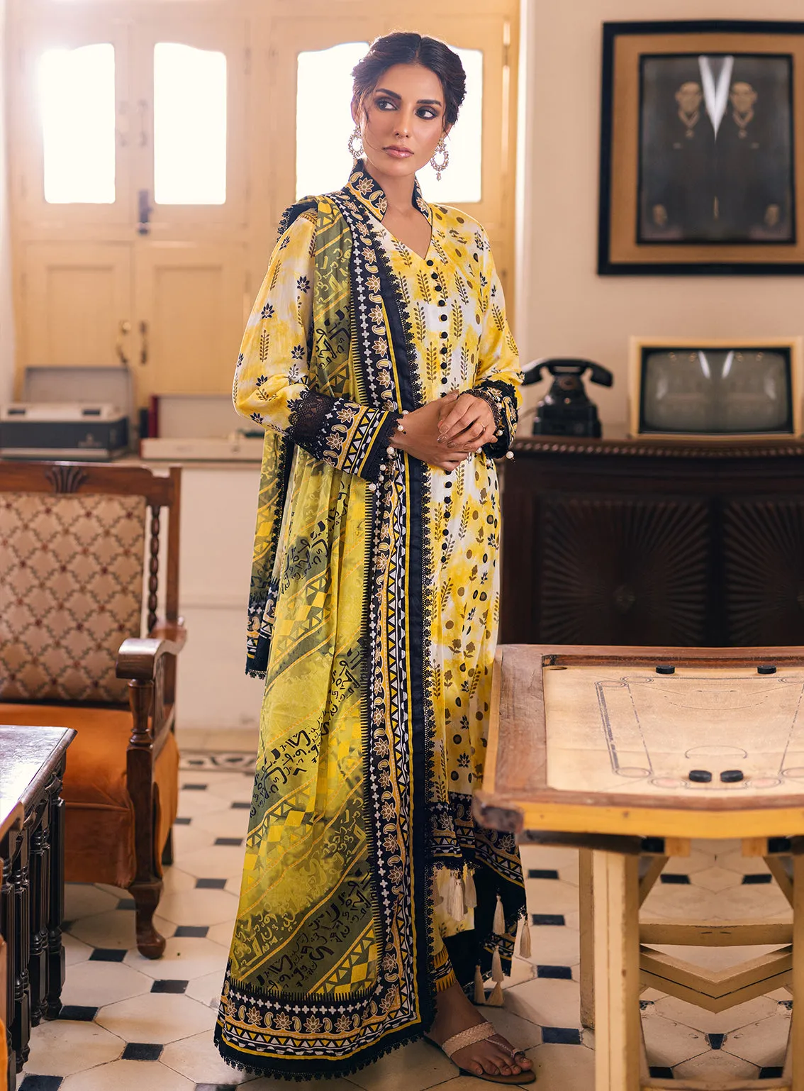 Ankahi by Al Zohaib Printed Cambric Unstitched 3 Piece Suit - 01