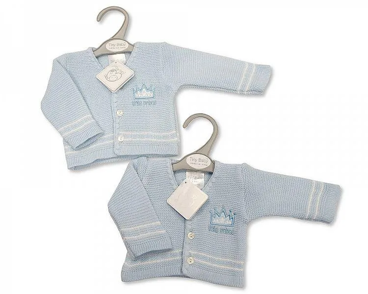 Baby Boys Premature Knitted Cardigan - Little Prince - Pb-20-908