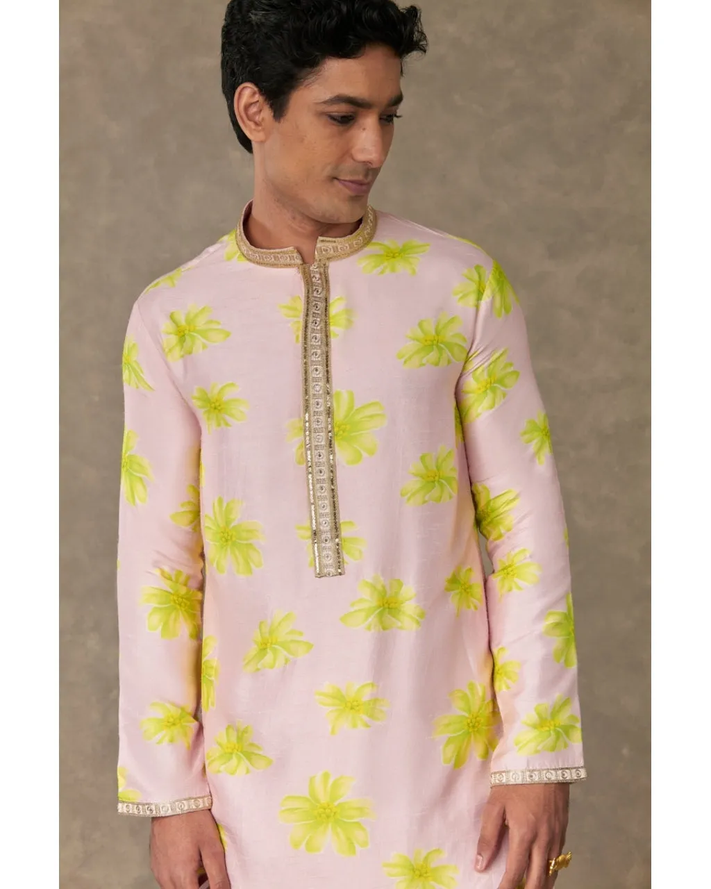 Baby Pink Parijat Kurta Set