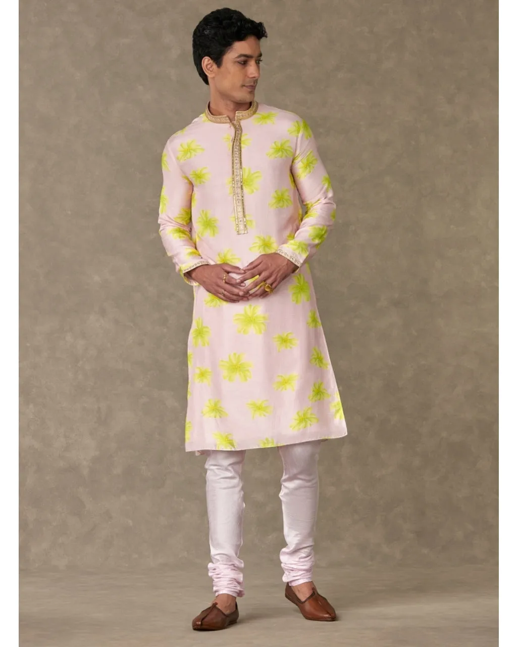 Baby Pink Parijat Kurta Set