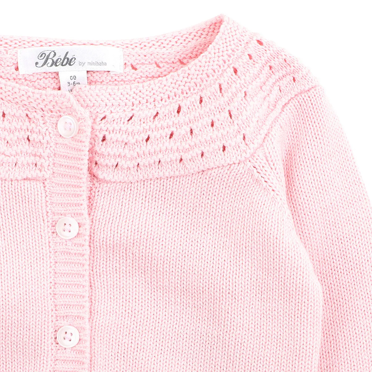 Bebe Noa Pink Cardigan With Lace (Size NB-2)