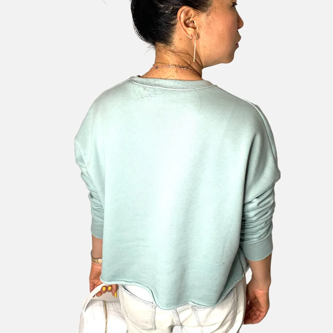 Bell Seaglass Crewneck Sweatshirt - Iridescent Glitter Hologram Stars