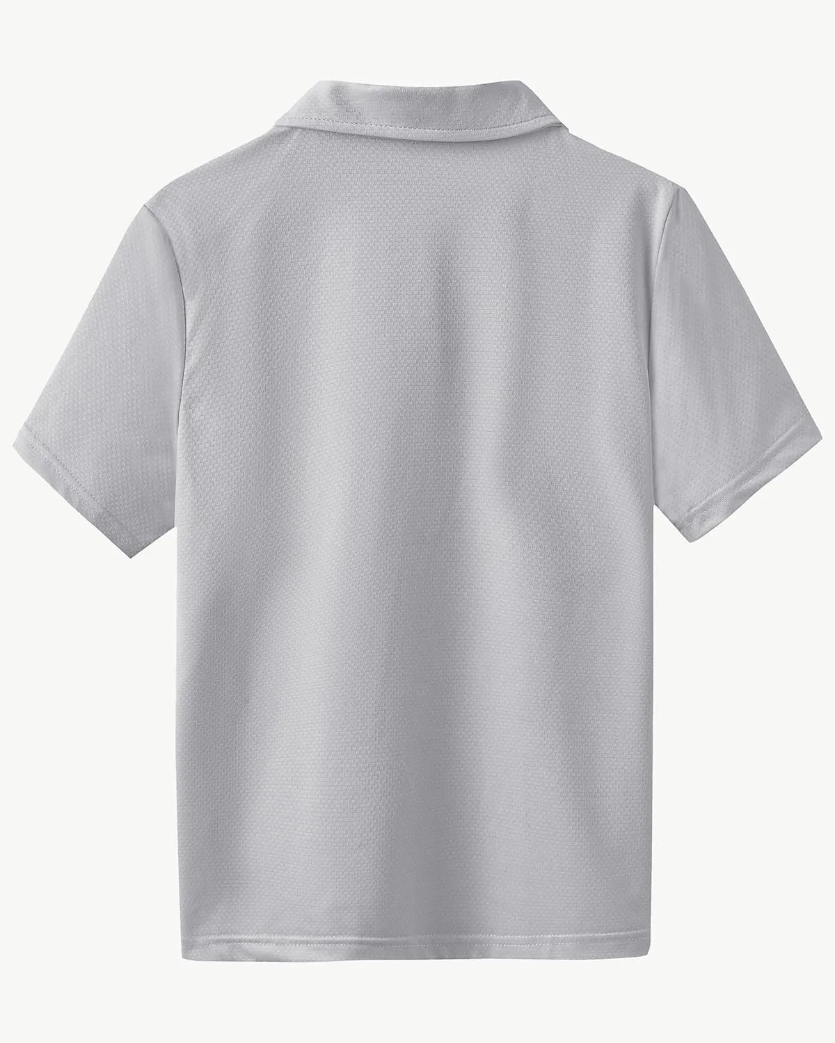 Boys' Performance Polo Shirt - Golf Grid Short Sleeve Collar Shirts Youth Stretch Quick Dry Lightweight Athletic UPF50 