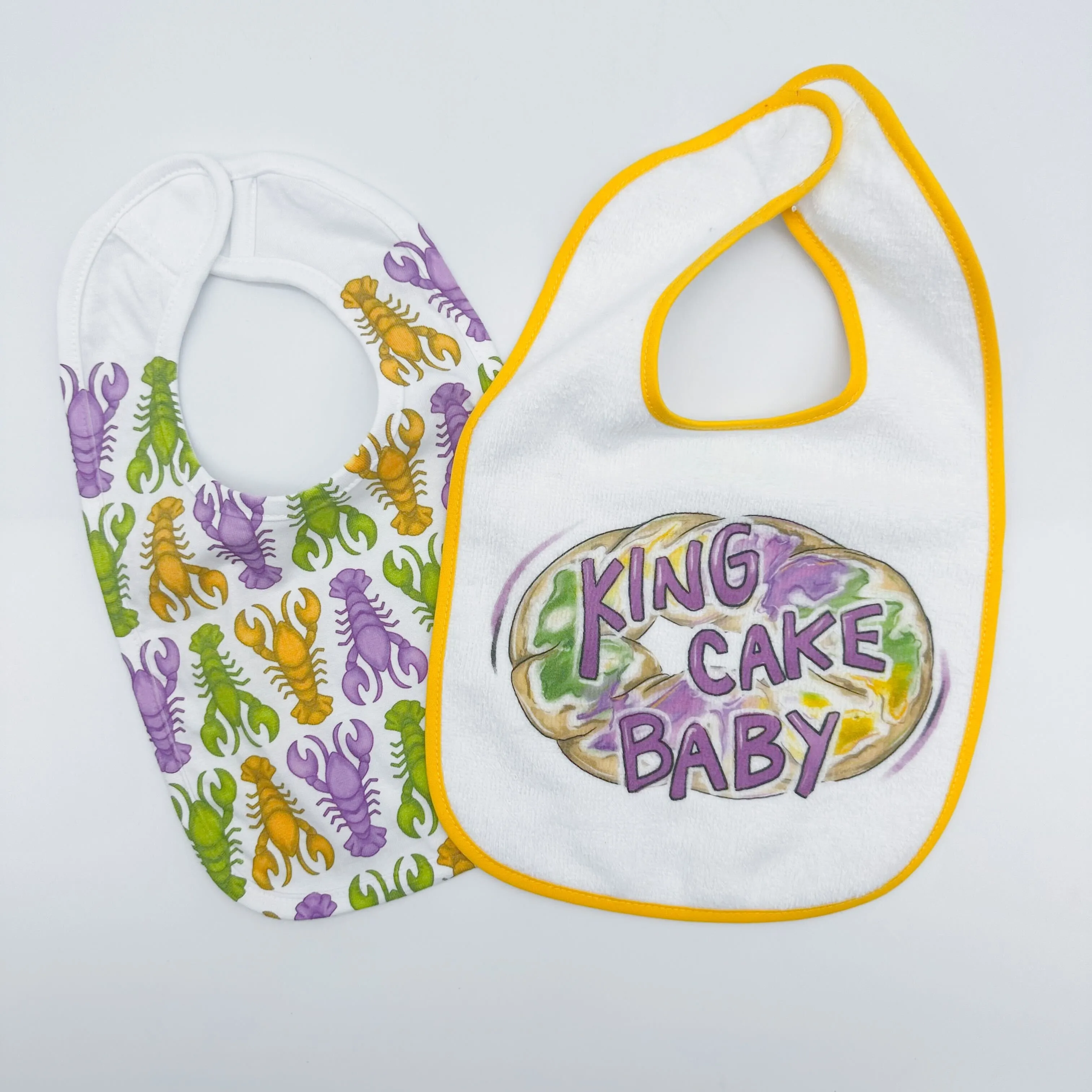 Bright King Cake Baby Bib