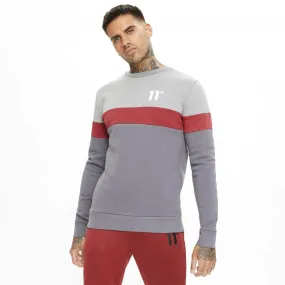 Anthracite, Silver, and Red Carbon Panel Sweatshirt”