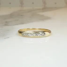 Channel Set Diamond Band in Two-Tone Gold