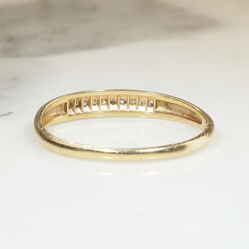 Channel Set Diamond Band in Two-Tone Gold