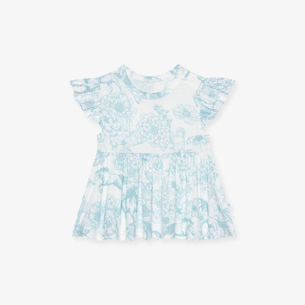 Charlotte Anne Ruffled Cap Sleeve Peplum Ruffled Bummie Set