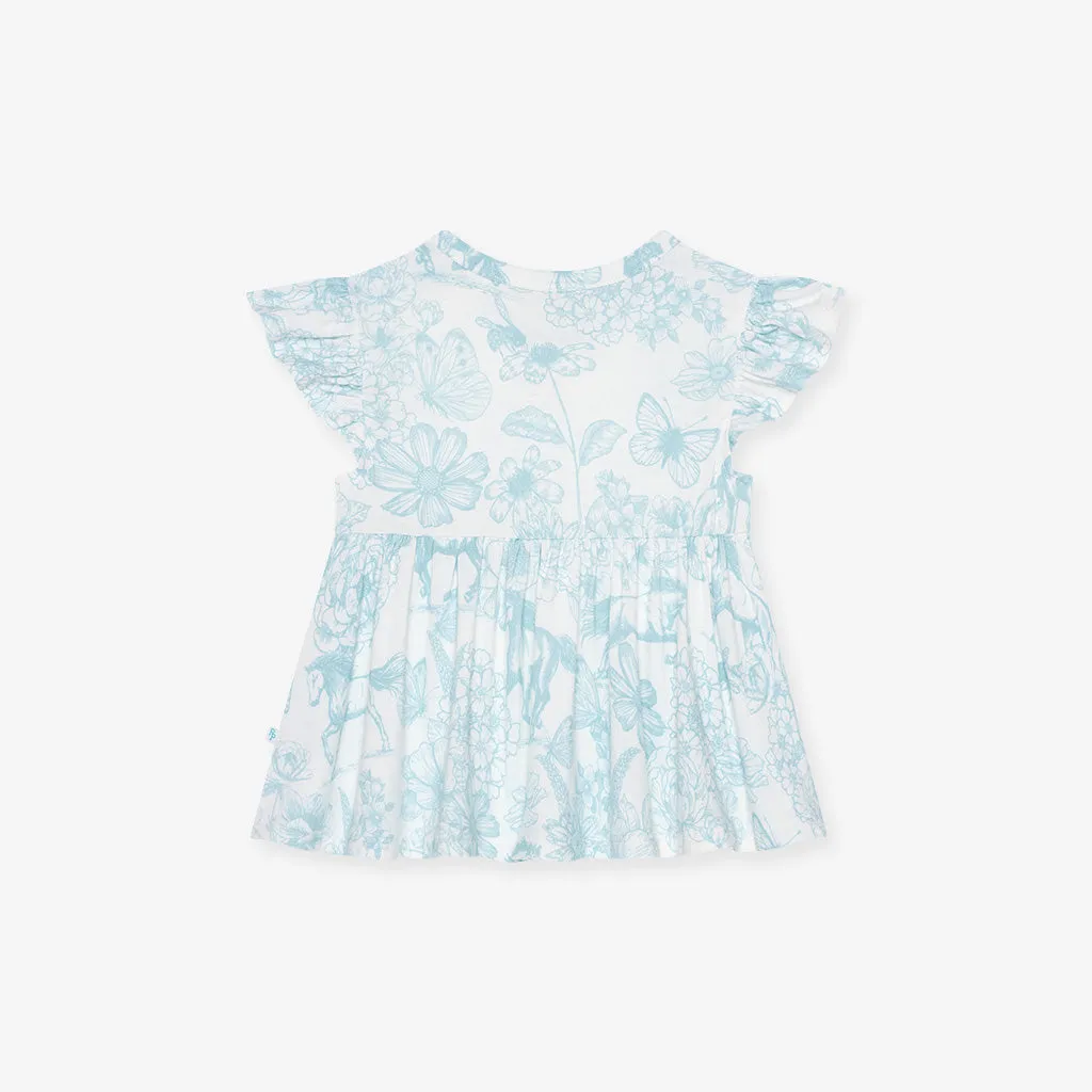 Charlotte Anne Ruffled Cap Sleeve Peplum Ruffled Bummie Set