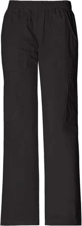 Cherokee Women Scrubs Pant Workwear Core Stretch Mid Rise Pull-On Cargo 4005