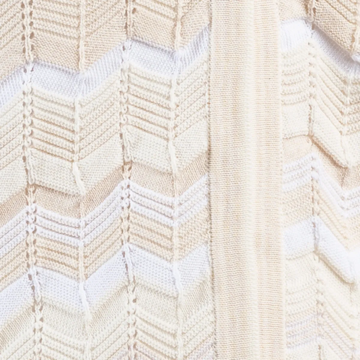 Chevron Cardigan in Beige