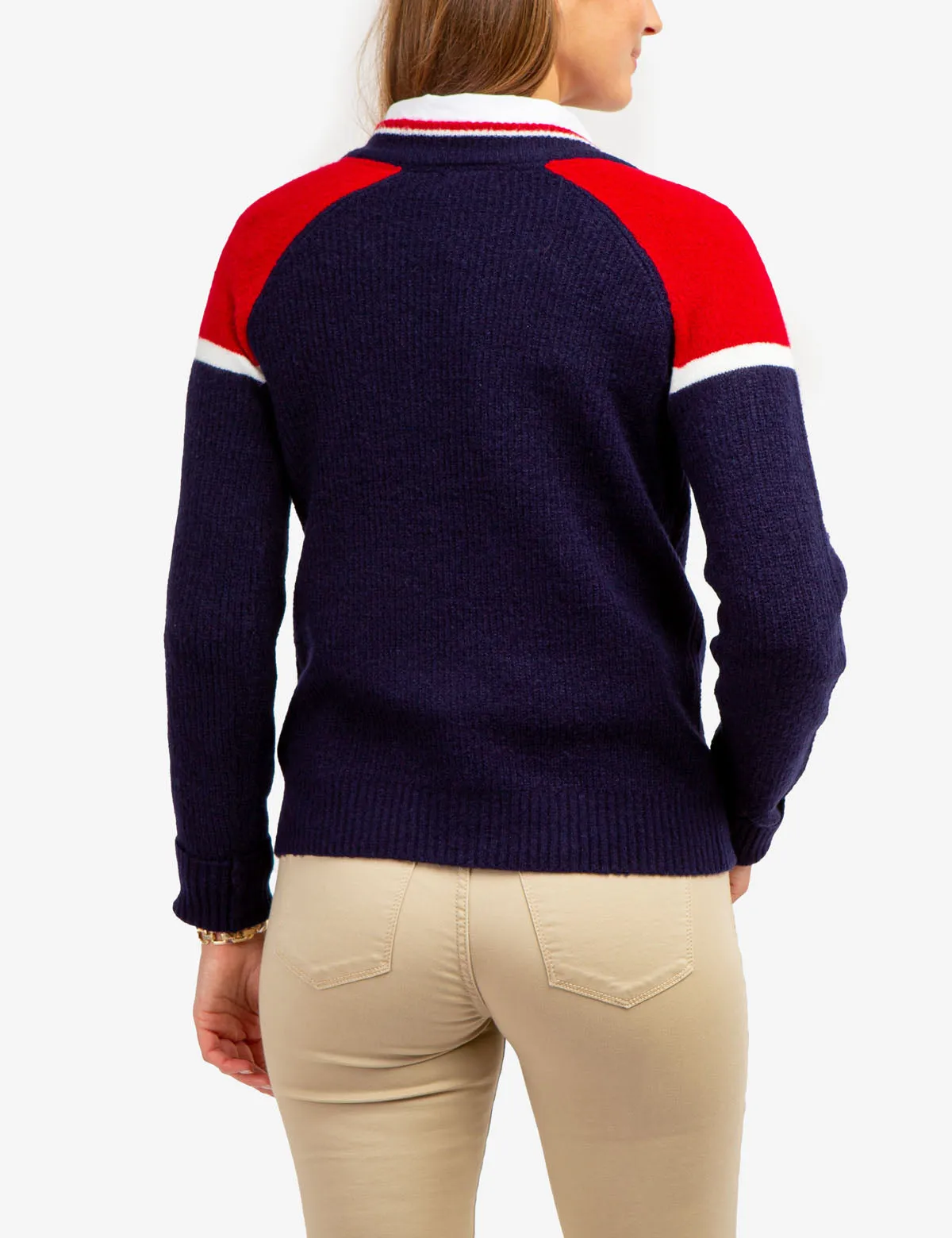 COLORBLOCK V-NECK SWEATER