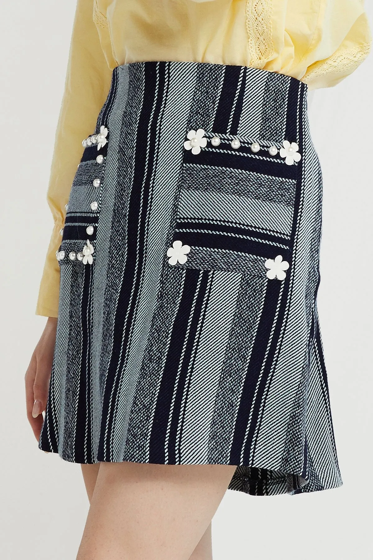 Erica Flower Embellished Skirt