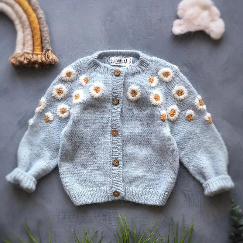Flower Medley Woolen Cardigan