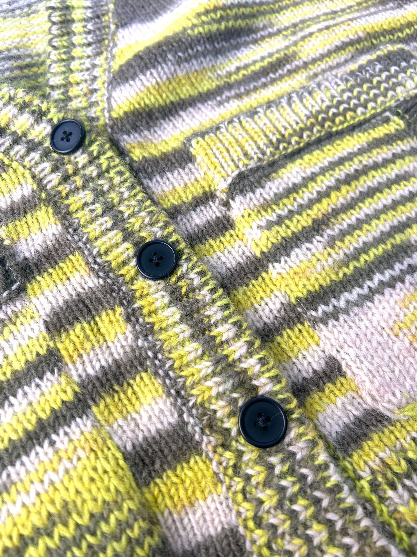 HOPE Handknit Wool Cardigan - Green