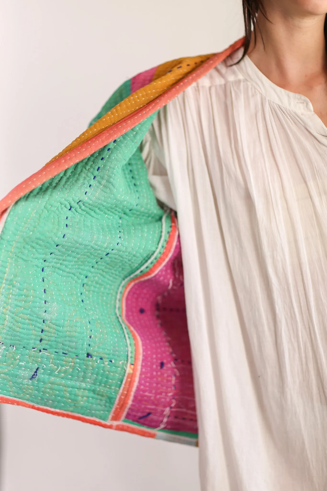 KANTHA QUILT VEST HENISSA