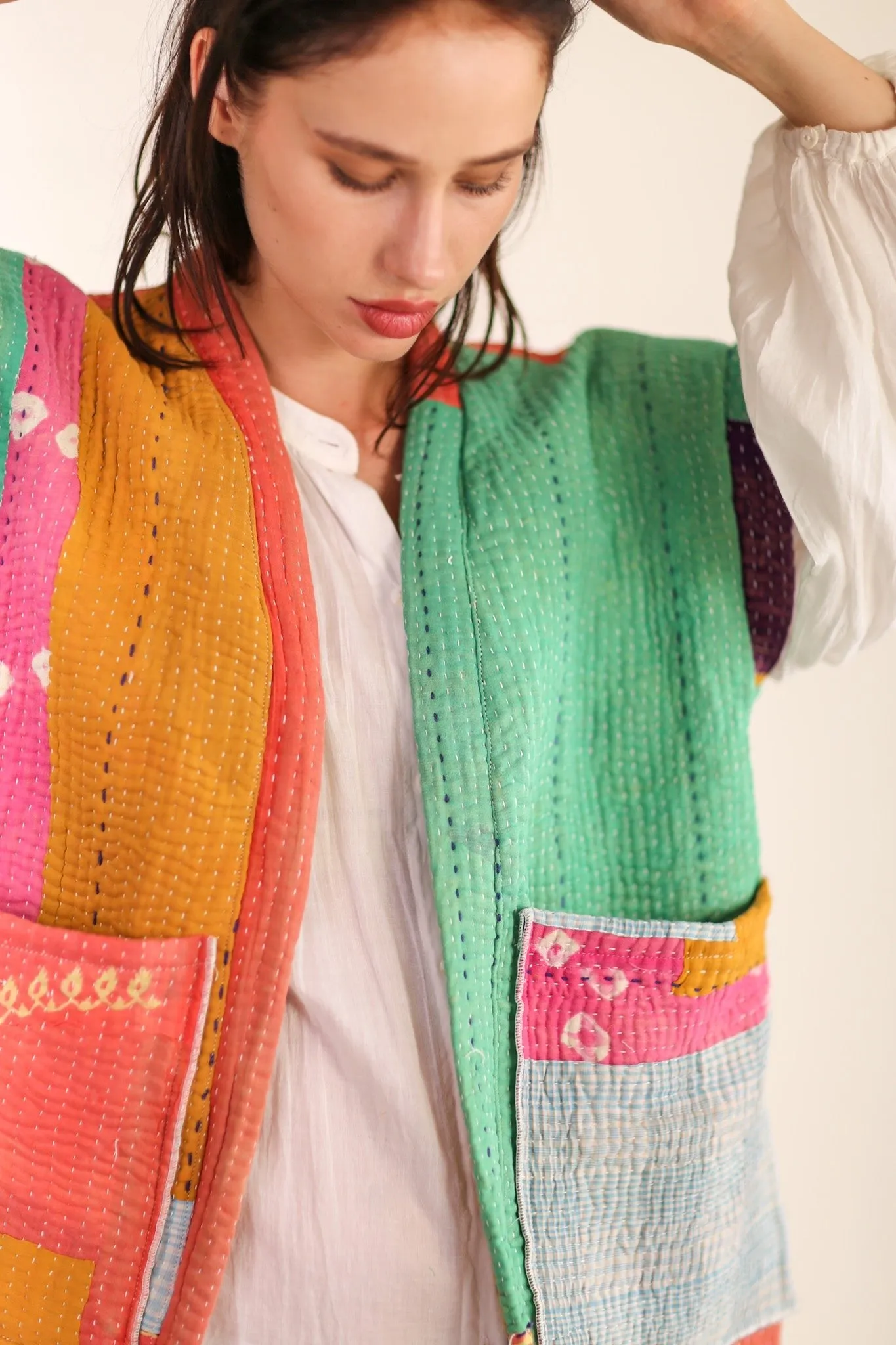 KANTHA QUILT VEST HENISSA