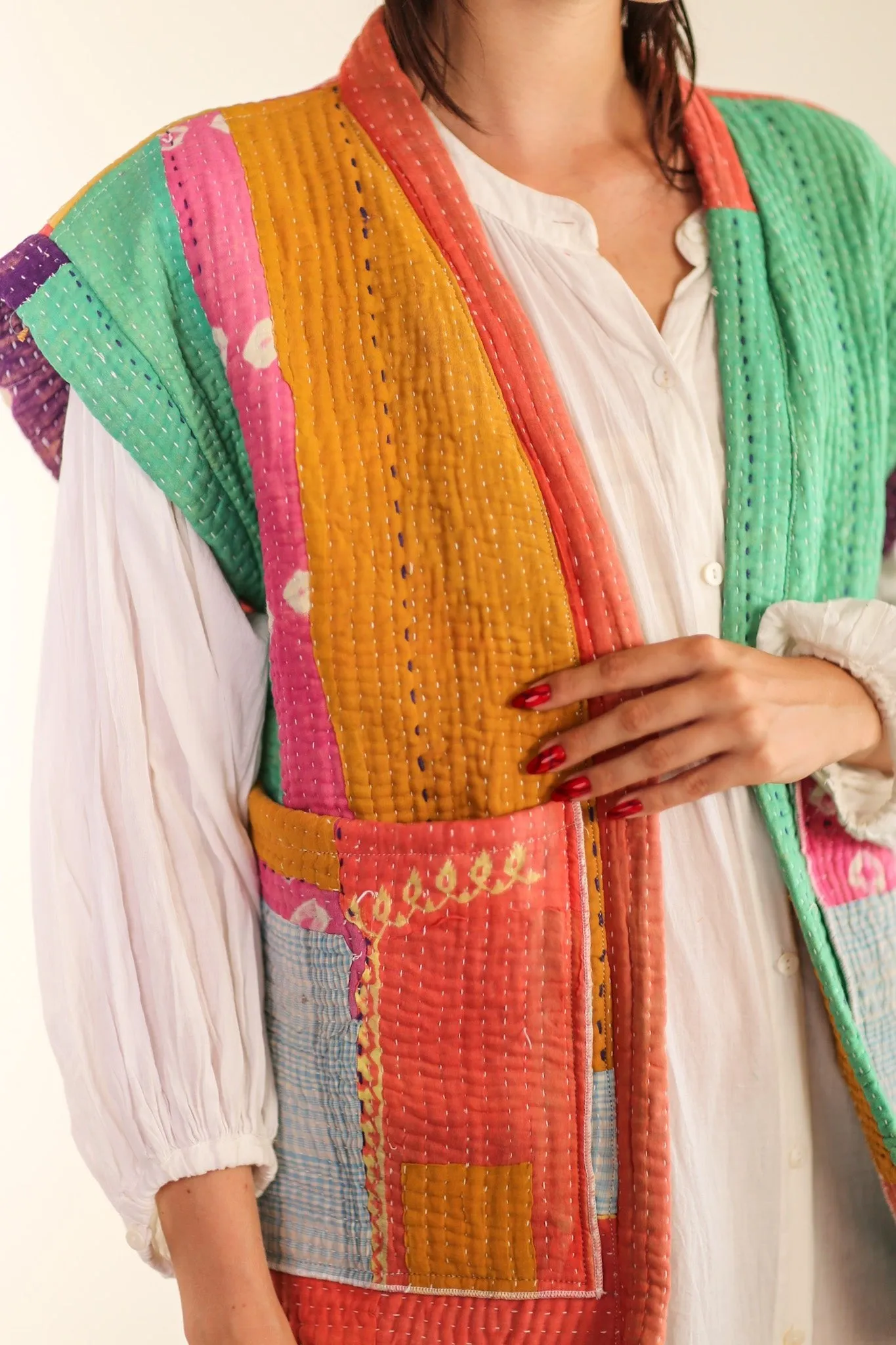 KANTHA QUILT VEST HENISSA