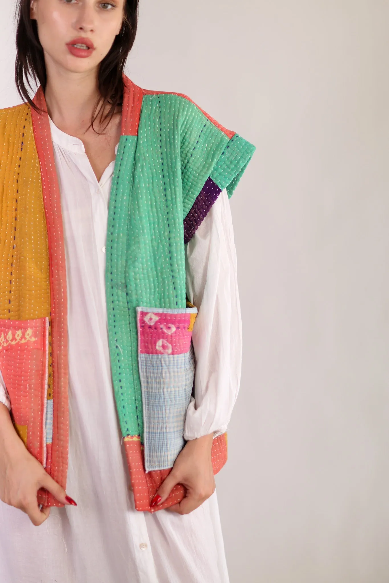 KANTHA QUILT VEST HENISSA