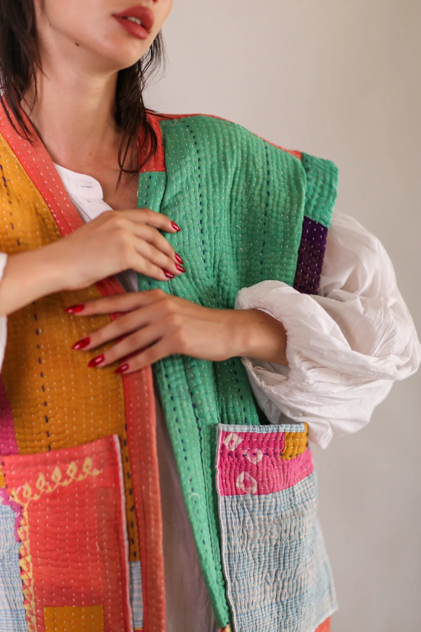 KANTHA QUILT VEST HENISSA