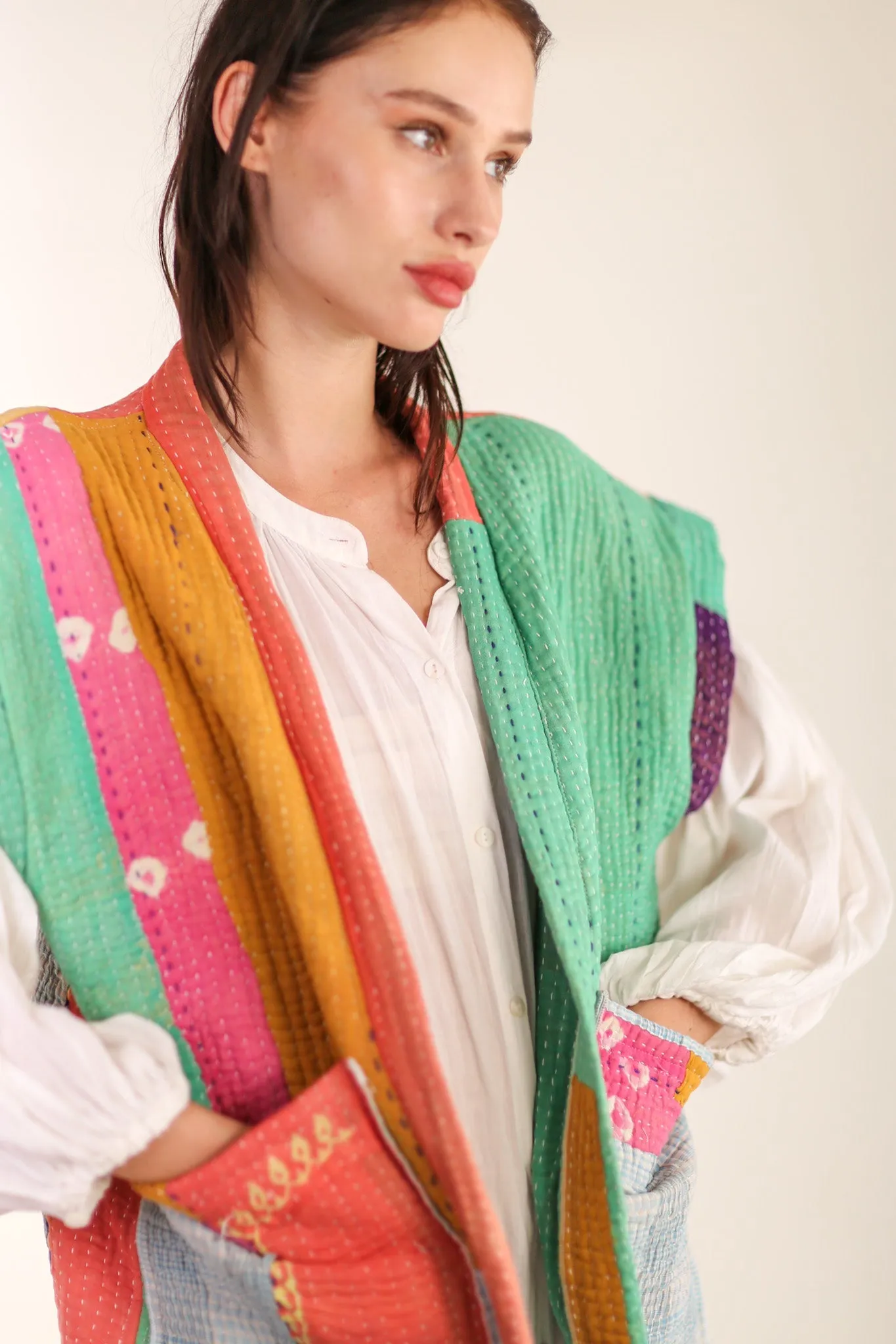 KANTHA QUILT VEST HENISSA