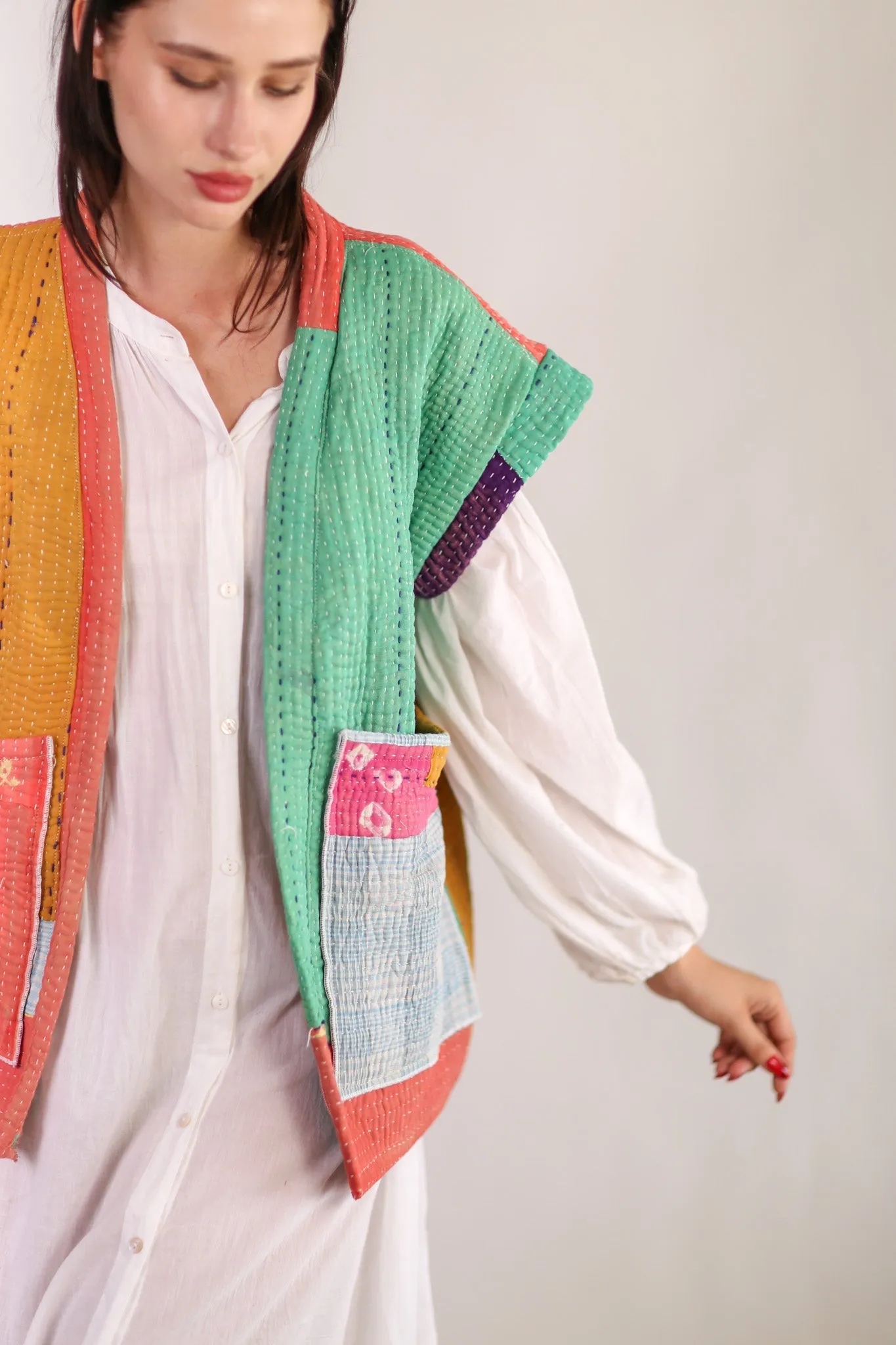 KANTHA QUILT VEST HENISSA