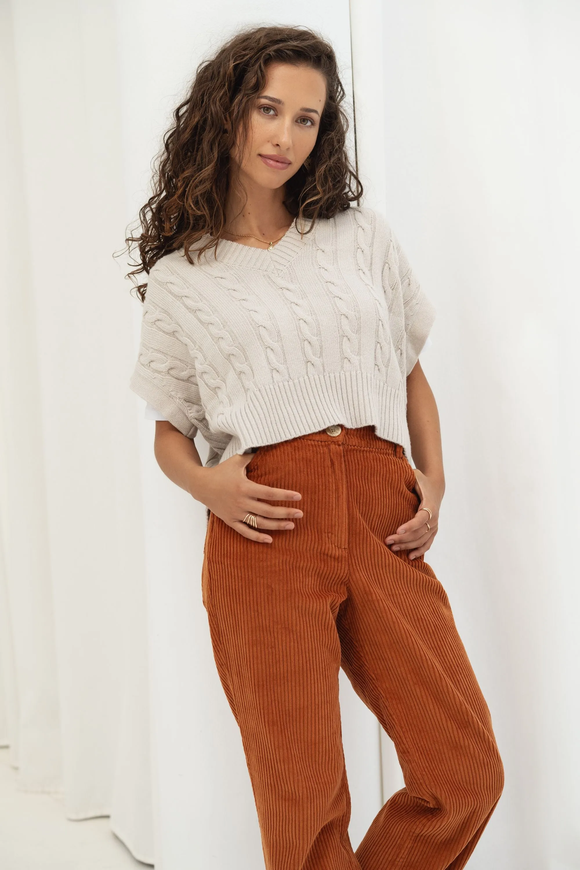 Klara White Recycled Vest