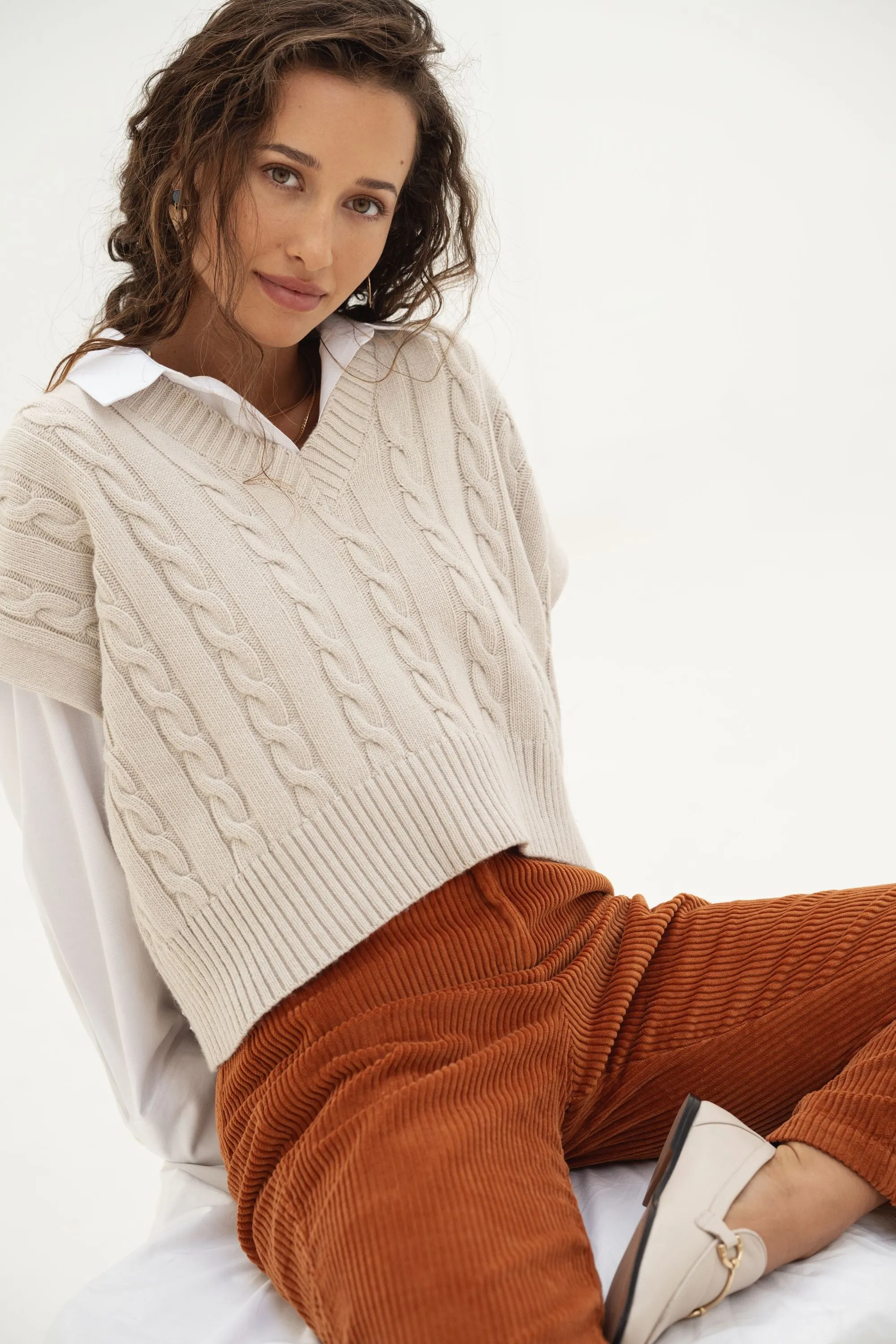 Klara White Recycled Vest