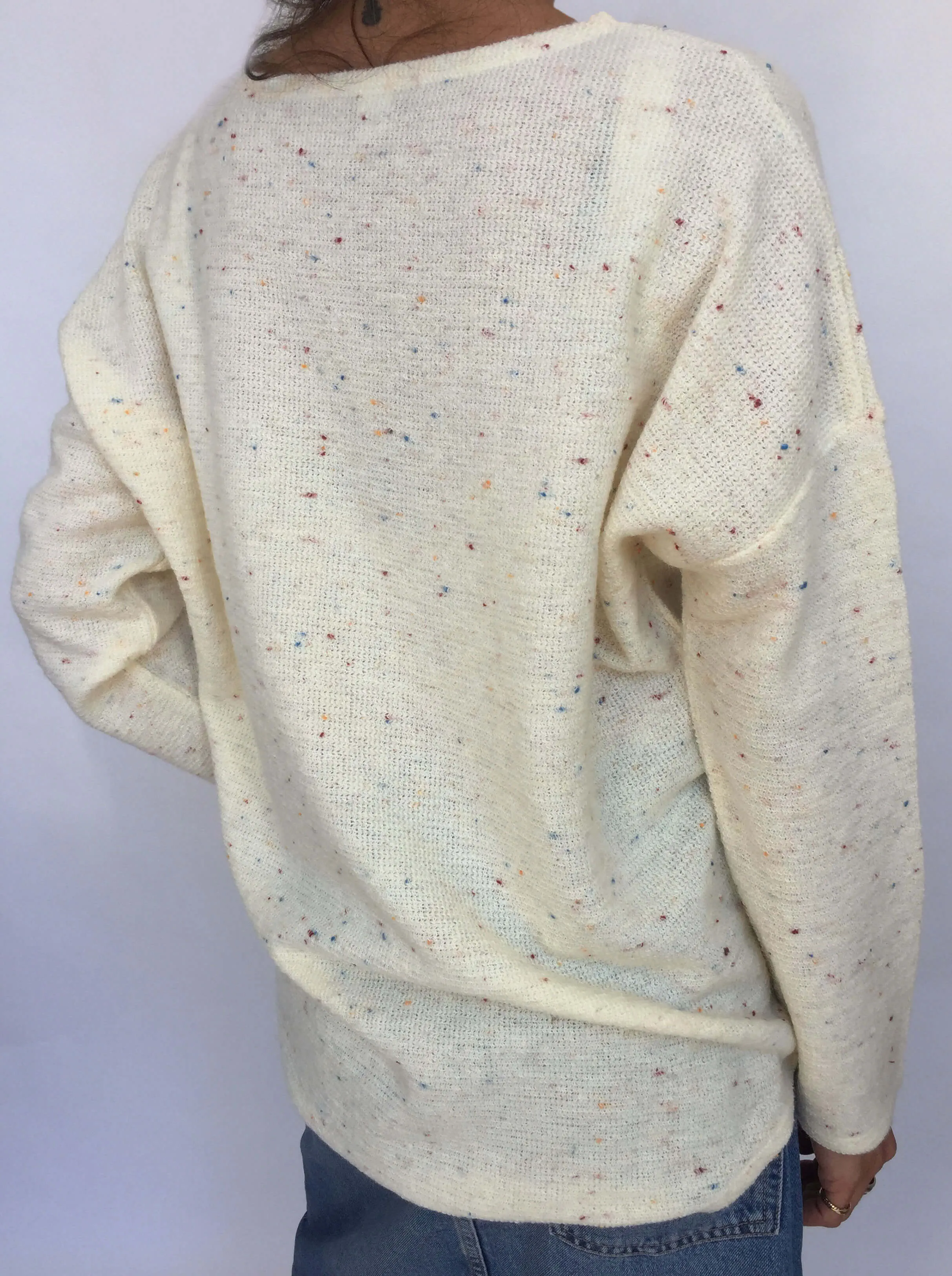 Knitted Top Vanilla with Rainbow sprinkles