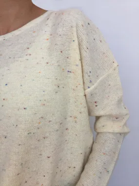 Knitted Top Vanilla with Rainbow sprinkles