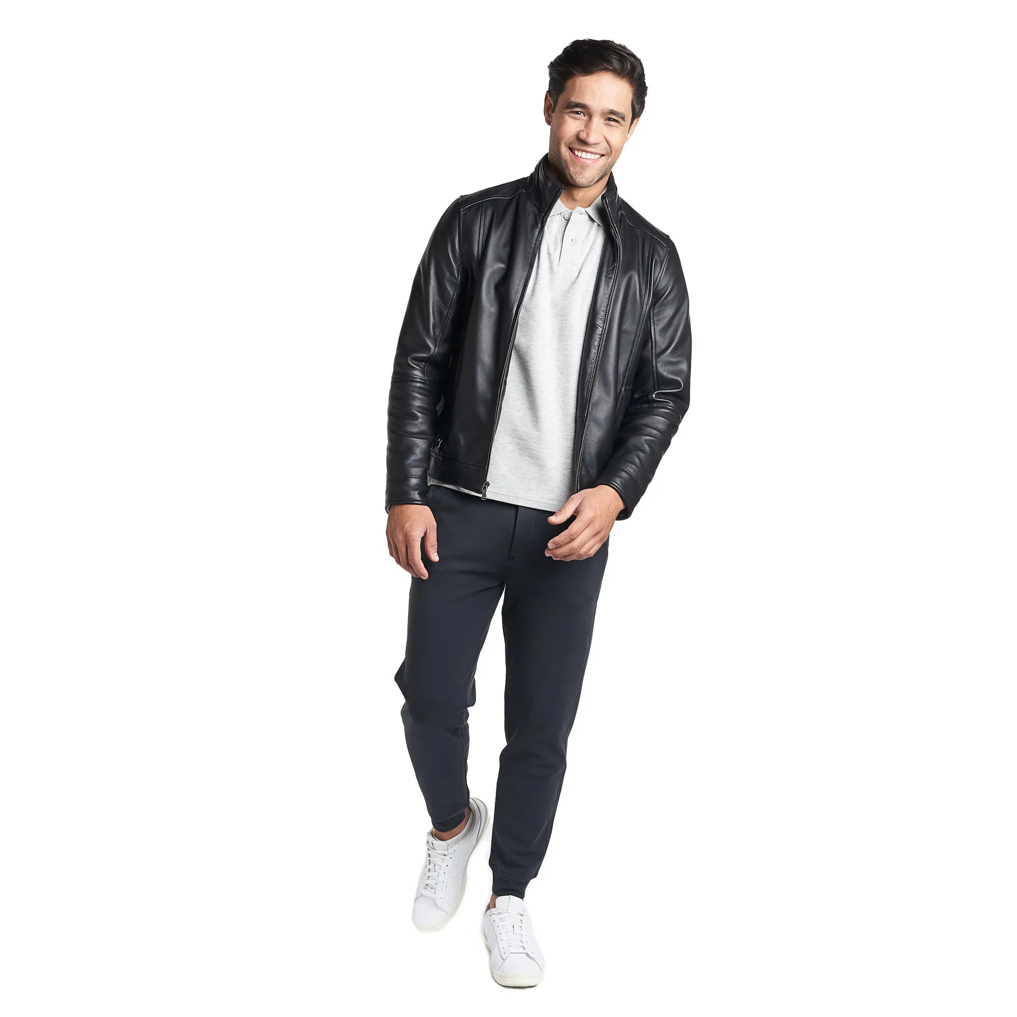 Lambskin Leather Jacket - Black