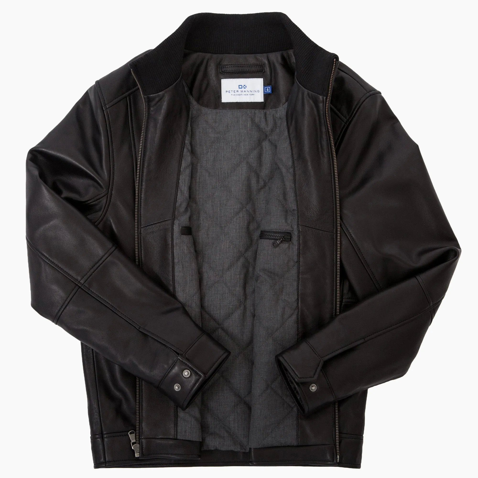 Lambskin Leather Jacket - Black