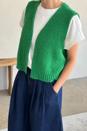Le Bon Shoppe Granny Green Pepper Sweater Vest