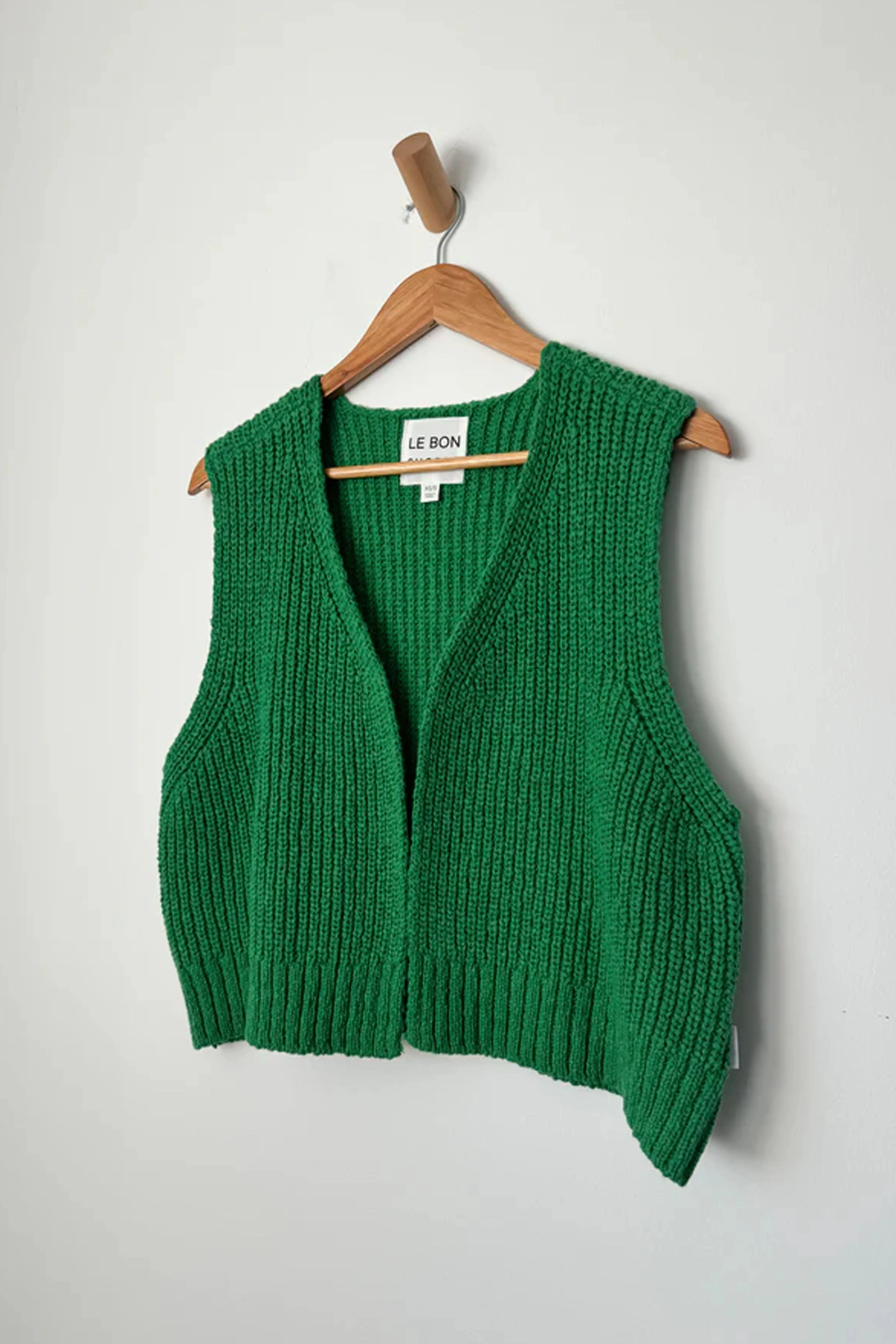 Le Bon Shoppe Granny Green Pepper Sweater Vest