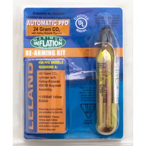 Leland Co2 Automatic Life Jacket Rearming Kit - 24 Gram Co2 Cartridge