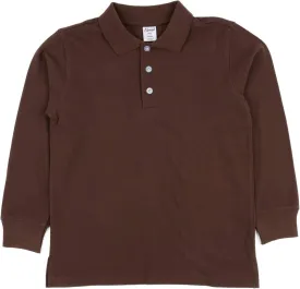 Leveret Kids & Toddler Boys Girls Long Sleeve 100% Cotton Uniform Polo Shirt Variety of Colors (Size 2-14 Years)