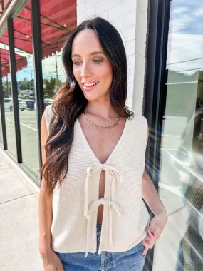 Luna Vest Top - Beige