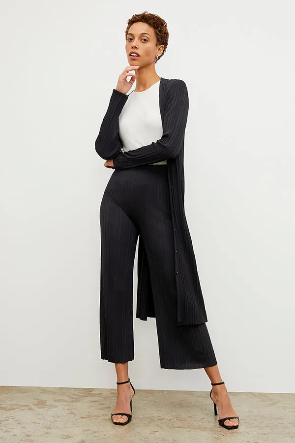 Marijane Pant - Textured Knit :: Black
