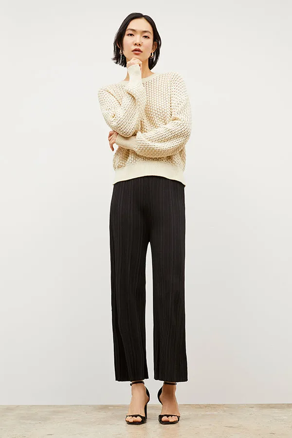 Marijane Pant - Textured Knit :: Black