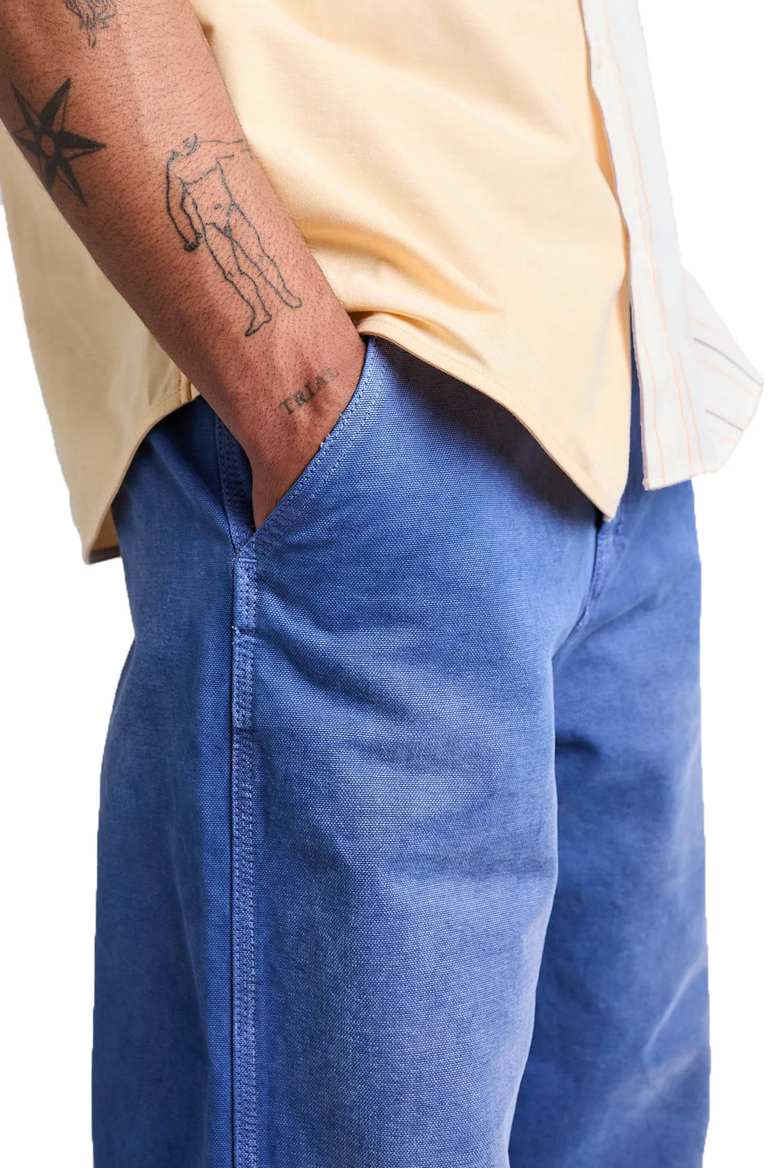 Overdyed Iris Blue Canvas Pants by Marni
