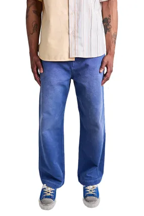 Overdyed Iris Blue Canvas Pants by Marni