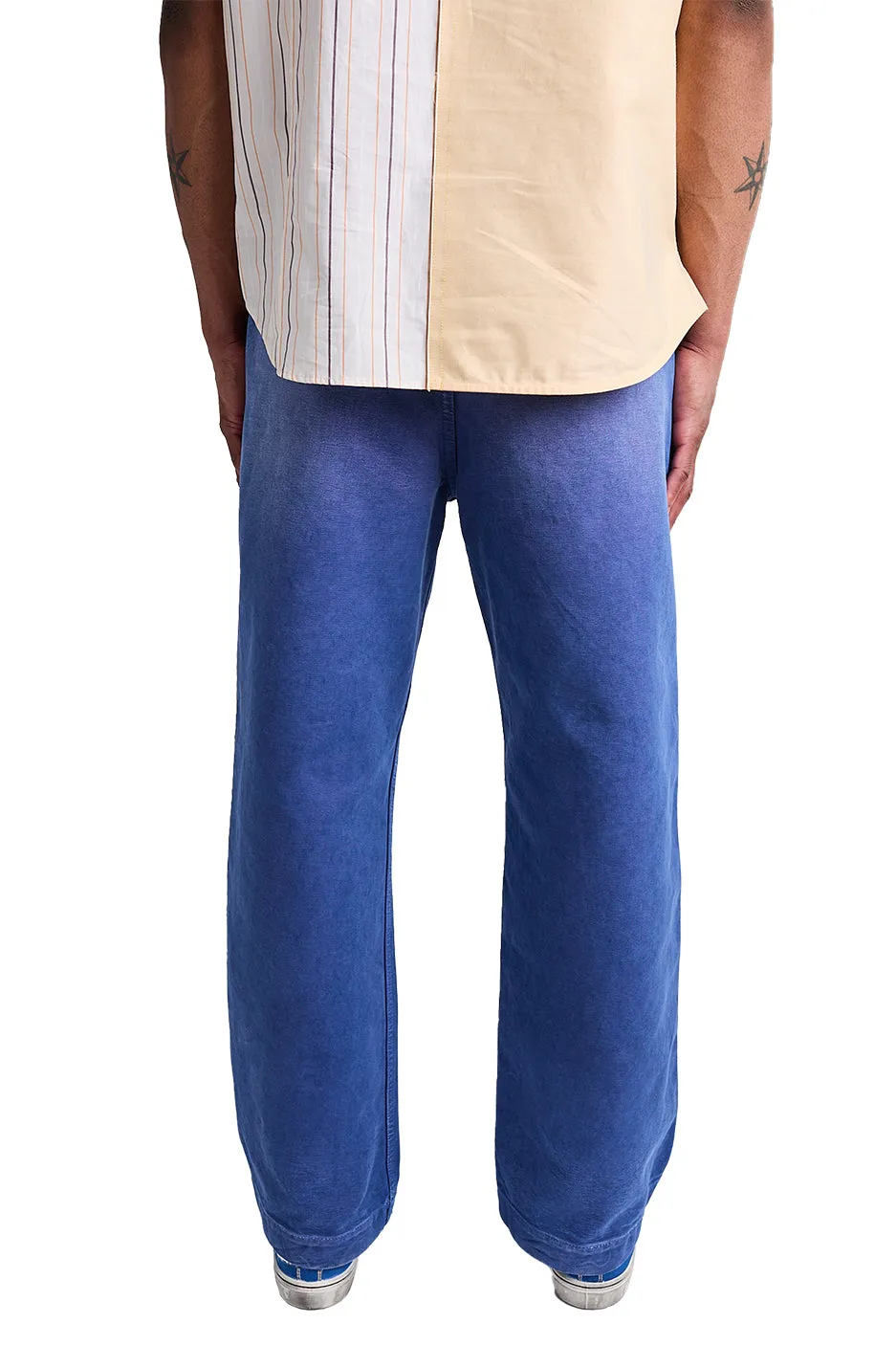 Overdyed Iris Blue Canvas Pants by Marni